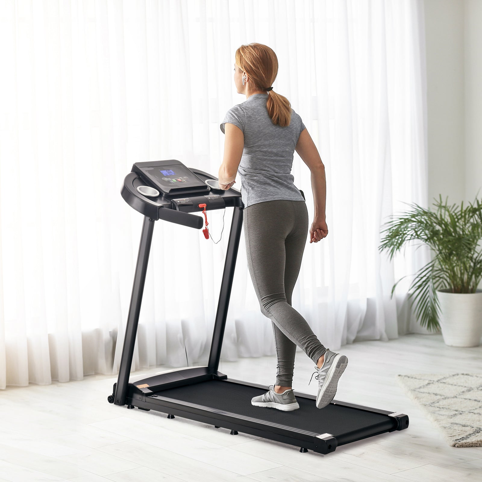Treadmill 1.5hp Electric Motorised Running Machine W/ Led