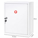 Medicine Storage Box,lockable 3-tier Wall Cabinet,alloy Steel,white