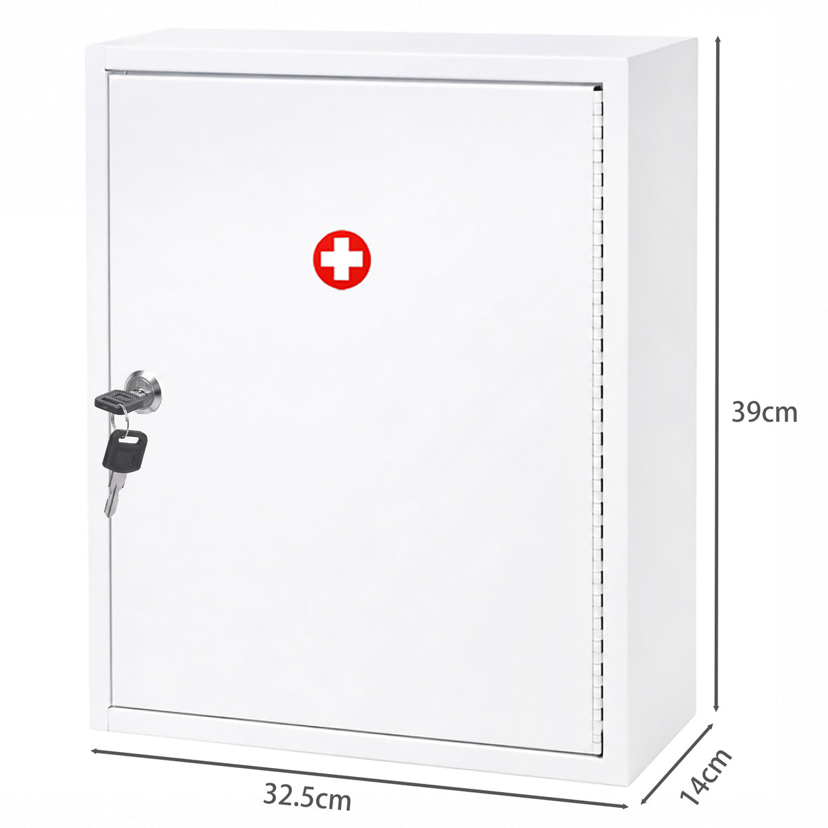 Medicine Storage Box,lockable 3-tier Wall Cabinet,alloy Steel,white