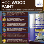 HQC Paint Wood Paint - Weatherproof For Fences, Gates, Sheds & Furniture