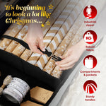 Fabric Storage Bag For Wrapping Paper Grey With Zip Closure