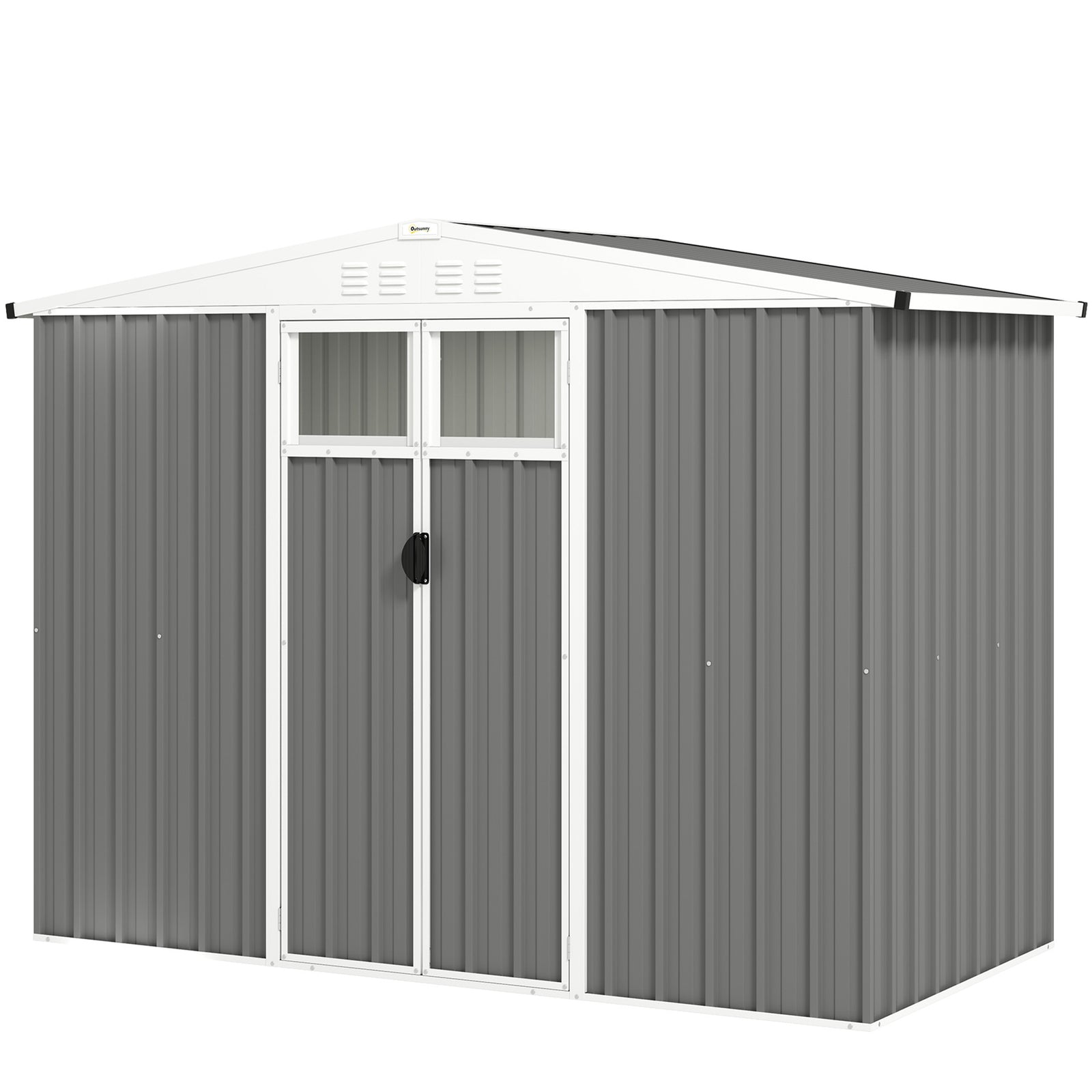 8 X 4 Ft Garden Storage Shed, Outdoor Metal Shed | Light Grey