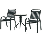 3-piece Garden Set | Charcoal Grey