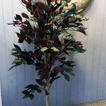 120cm (4ft) Artificial Dark Red Green Ficus Plant - Extra Large