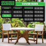 Round Outdoor Patio Waterproof Garden Furniture Cover, Weatherproof Table & Chair Set Protector | 230 x 100cm | Black
