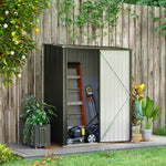 Outdoor Storage Shed Steel Garden Shed With Lockable Door | Black