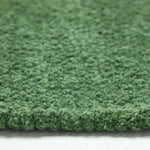Plain Chenille 100% Cotton  Rug With Natural Trim | 170cm | Dark Olive