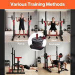 Centra Squat Rack 250kg Adjustable Bench Press Stand Power Rack Black