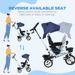 6 In 1 Trike For Toddler 1-5 Years With Parent Handle | Dark Blue
