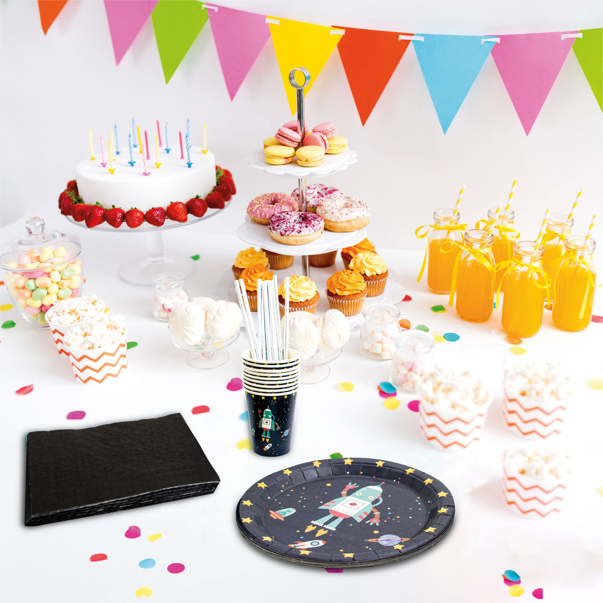 Cheetah 40 Piece Party Tableware Set Robot