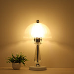 Breeins Crystal Table Lamp With Scalloped Lampshade