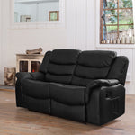 Almeira 2 Seat Recliner Sofa | 2 | Black