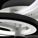 Modern Circular Led Semi Flush Ceiling Light-75cm W
