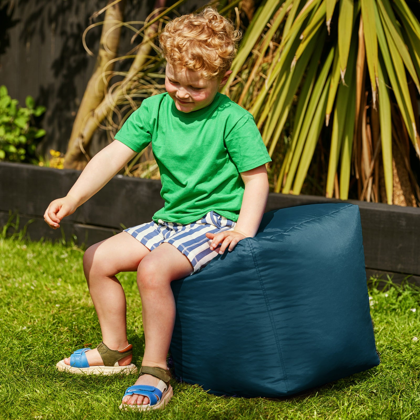 Outdoor Bean Cube Pouffe Bean Bag | Teal