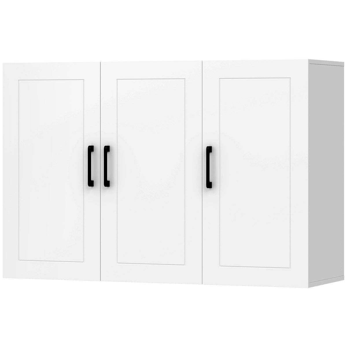 HOMCOM Wall Mounted Bathroom Cabinet With Adjustable Shelves, White
