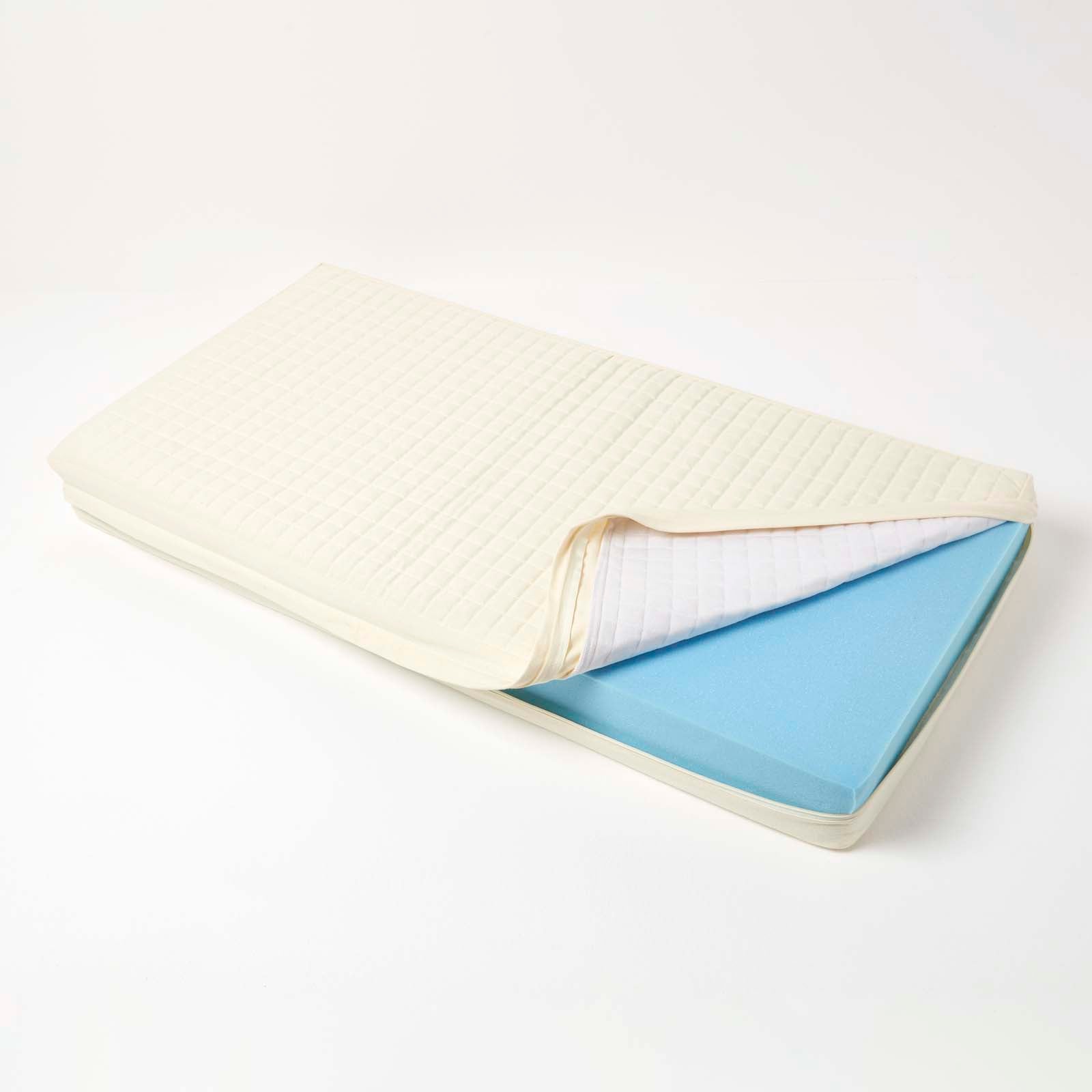Quilted Cotton 2 Seater Orthopaedic Booster Cushion Cover | 50cm x 100cm | Cream