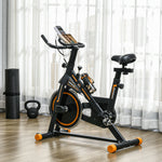 Exercise Bike Indoor Cycling W/ Lcd Display, Heart Sensor | Orange