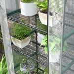 5 Tier Mini Greenhouse Grow House W/ Roll Up Door | Gray