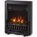 Electric Fireplace Stove Freestanding And Inset, 1000w/2000w, Black