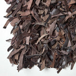 Dallas Leather Shaggy Rug | 150cm x 240cm | Chocolate