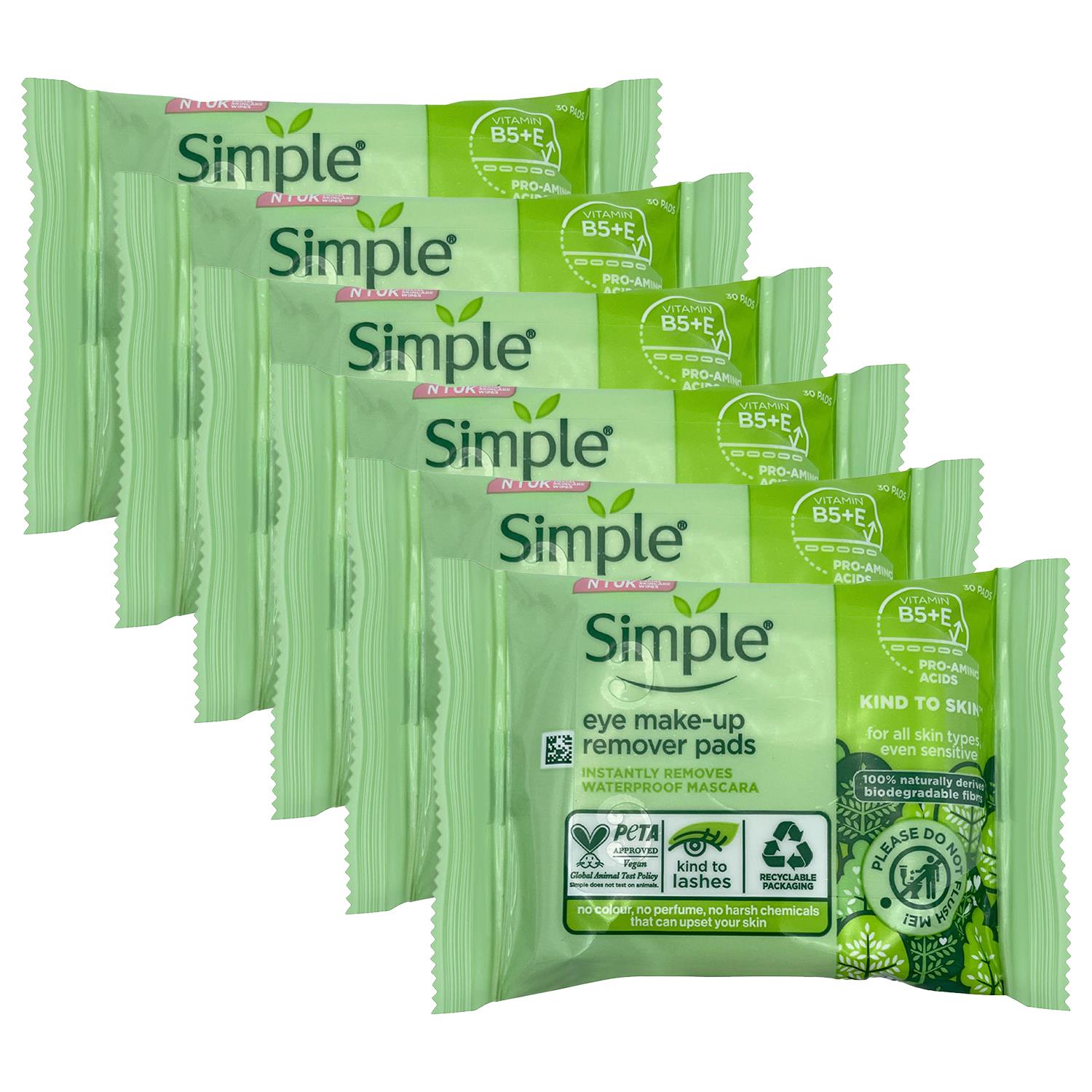 Kind To Skin Eye Make-up Remover Pads | Set-of-6