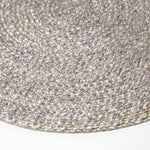 Handwoven Round Placemats Set Of 4 | 40cm | Silver