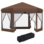 4x4m Garden Gazebo Tent Outdoor Metal Adjustable Sunshade