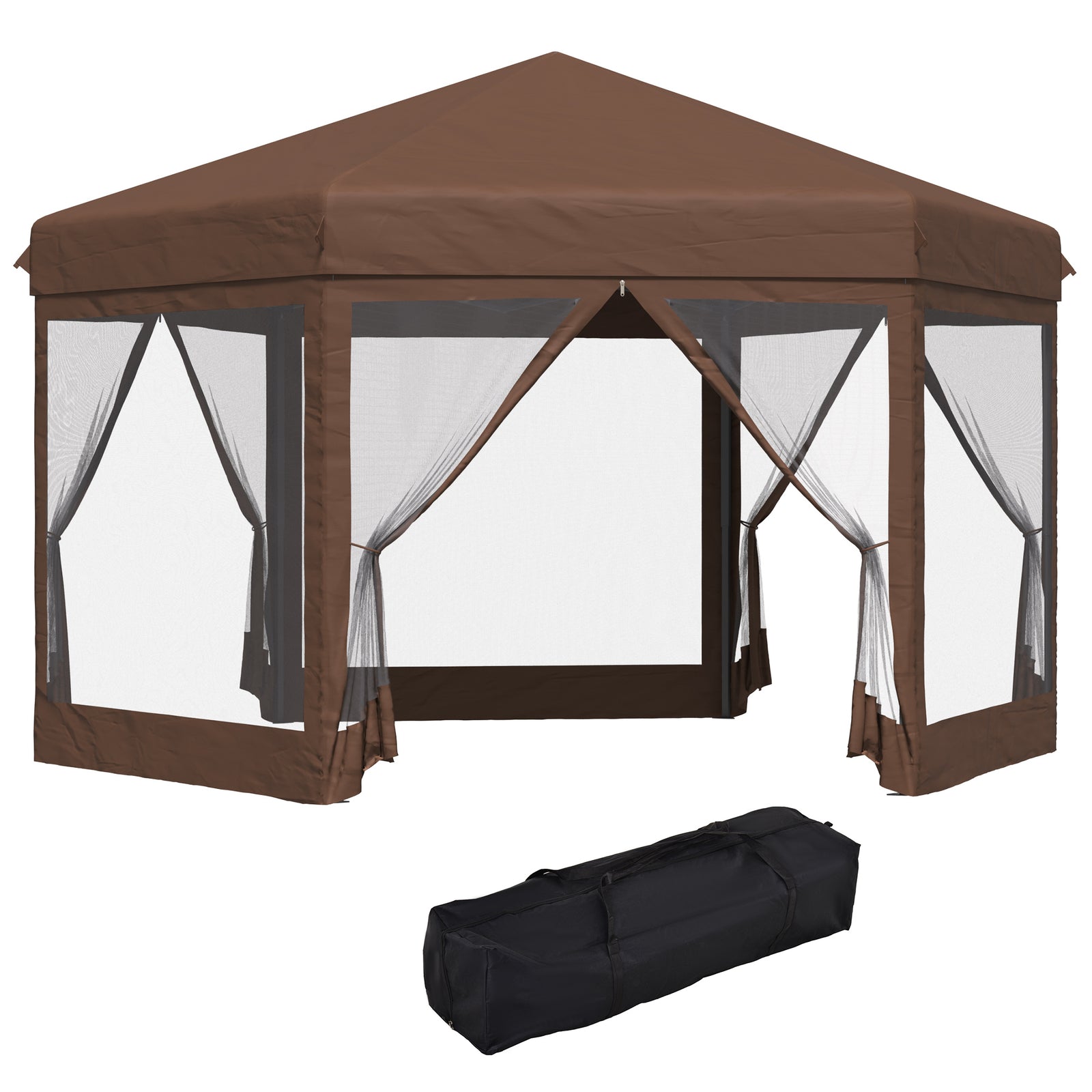 4x4m Garden Gazebo Tent Outdoor Metal Adjustable Sunshade