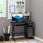 Executive Wooden Desk, Tray Table, Workstation | Black