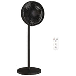 HOMCOM 40 Cm Standing Pedestal Fan, Quiet Electric Cooling Floor Fan, Black