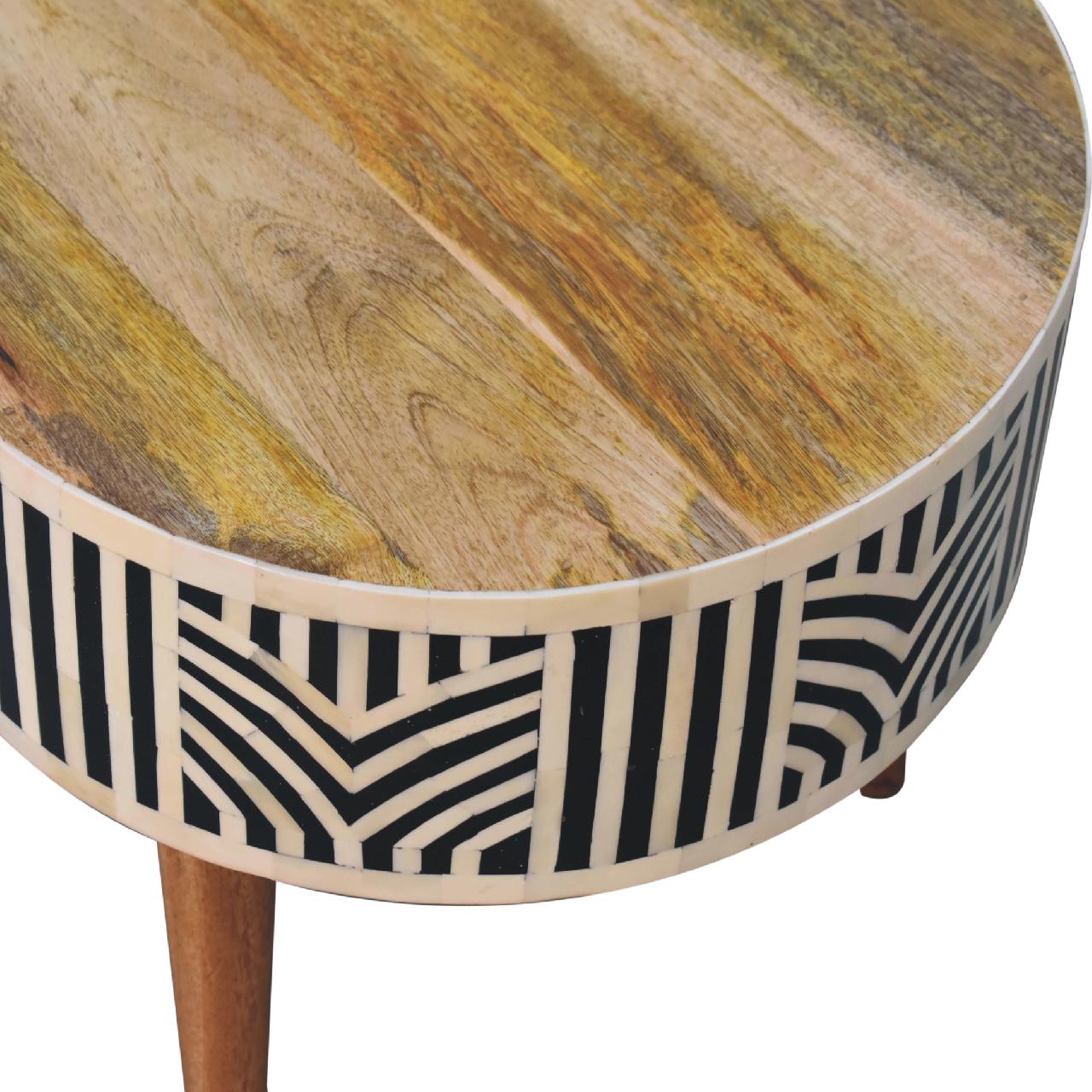Solid Wood Edessa Bone Inlay Coffee Table