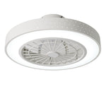 48cm Dia Led Ceiling Fan Light With App & Remote Control, Modern White Dotted Iron Ceiling Light