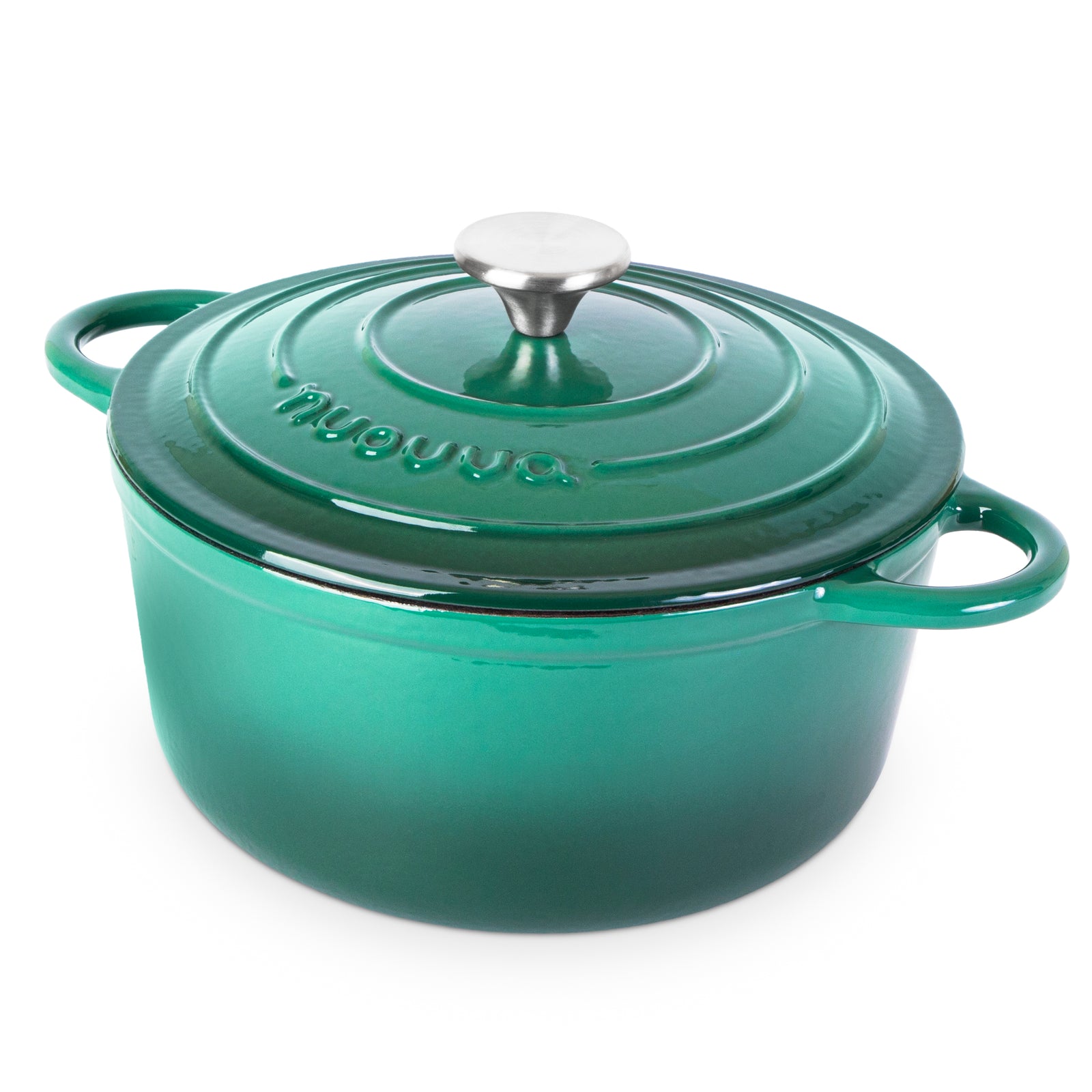 Cast Iron Dutch Oven With Lid Casserole - 24cm (4.7l) | Dark Green