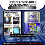 HQC Paint Blackboard & Chalkboard Paint - Easy Clean, Writable & Erasable Surface