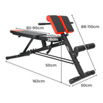 Centra Adjustable Workout Bench Roman Chair 8-position Backrest Home Gym 300kg