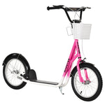 Kids Kick Scooter Teen Ride On Adjustable Children Scooter With Brakes | Pink