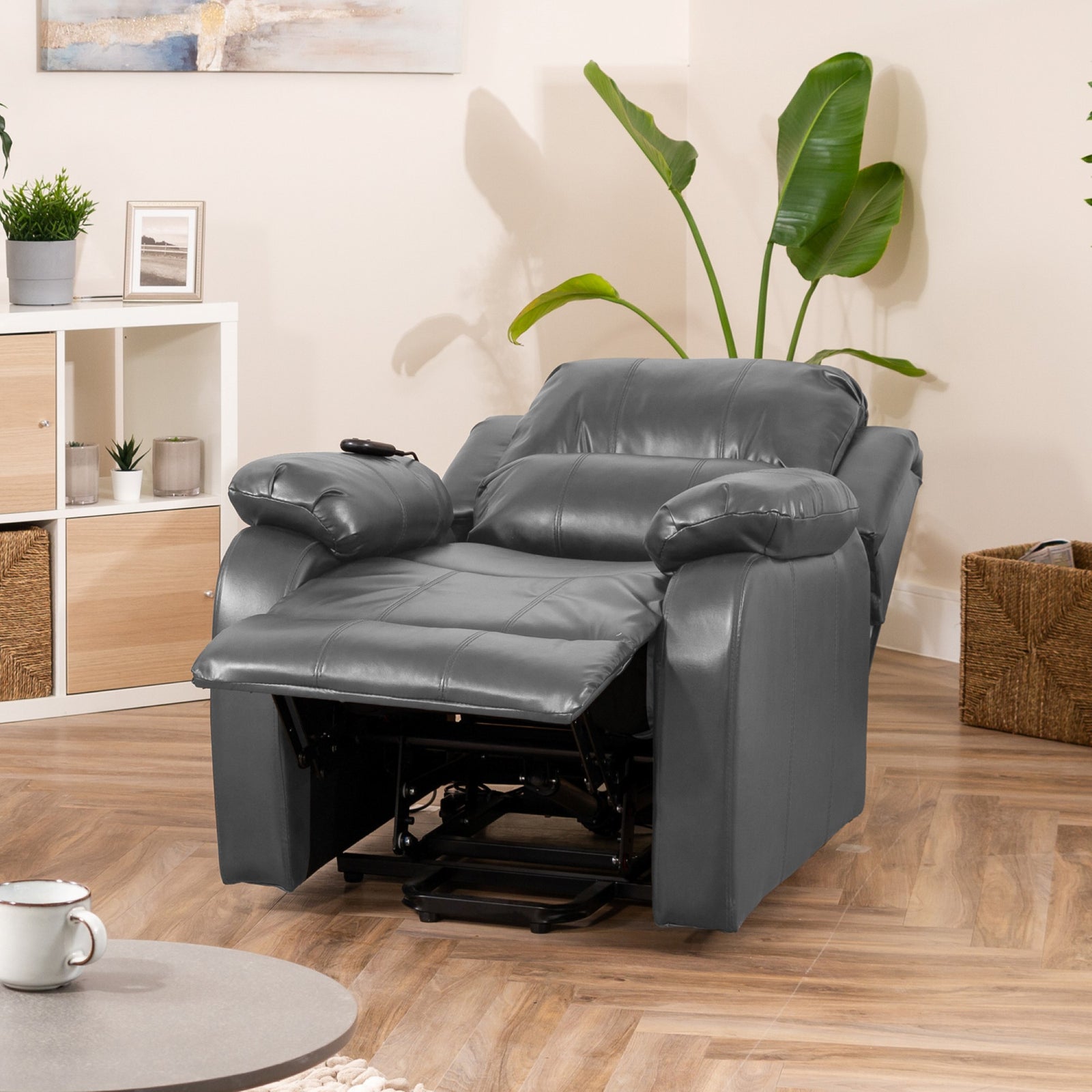 Northfield Dual Motor Massage Heat Riser Recliner Chair | Grey