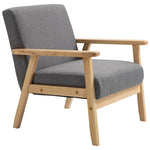 Minimalistic Accent Chair, Linen Cushions