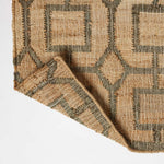 Tiran Brown Geometric Handwoven Jute Rug | 200cm | Brown