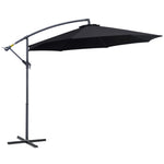 3m Cantilever Parasol Banana Umbrella, Black