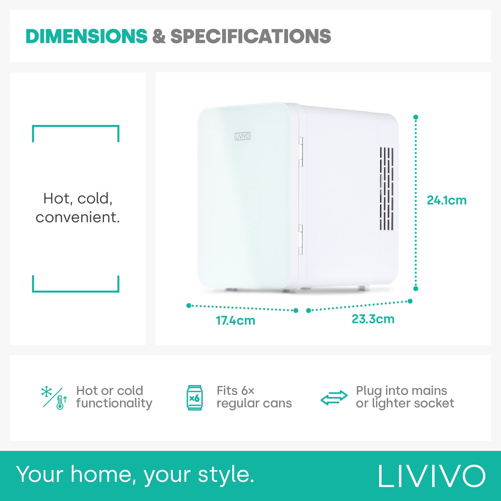 Mini Fridge 4l - White