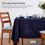 100% Cotton Seat Pads Plain Chair Cushions For Dining Room, Kitchen, Or Outdoor Garden Use | Set-of-1 | Navy Blue