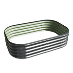 1.2m W x 0.8m D Grey Galvanized Steel Raised Garden Bed