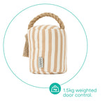 Livivo Weighted Door Stopper - Boho Chic Striped Design 1.5kg Sand-filled With Hemp Handle