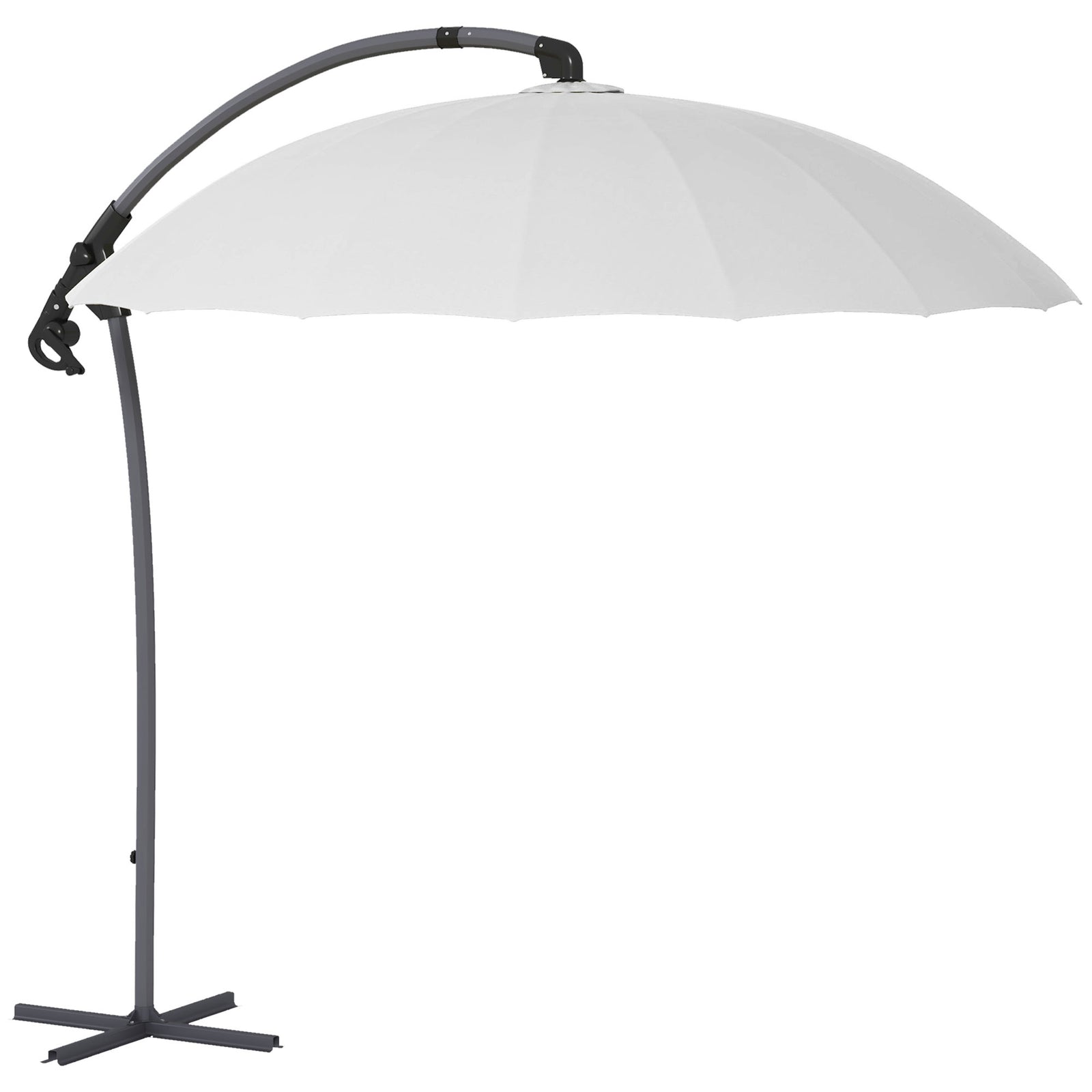 2.7m Cantilever Banana Parasol W/ Cross Base