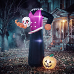 Outsunny 6 Ft Halloween Inflatable Skeleton, Halloween Headless Skeleton