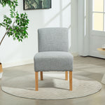 Selina Fabric Armless Accent Chair | Light Grey
