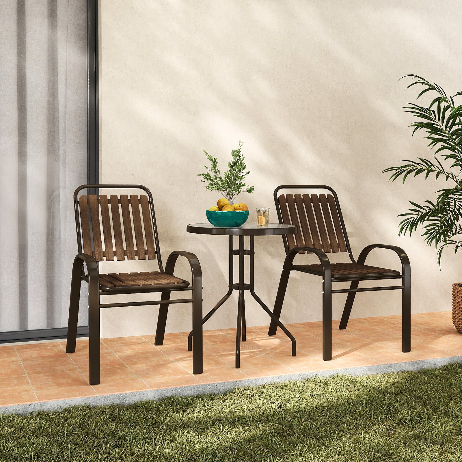 3-piece Garden Set | Dark Brown