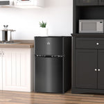 88l Small Fridge Freezer With 5-setting Thermostat, Inner Light | Black