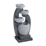 Garden Sanctuary Outdoor Solar-powered Water Fountain Rockery Decor